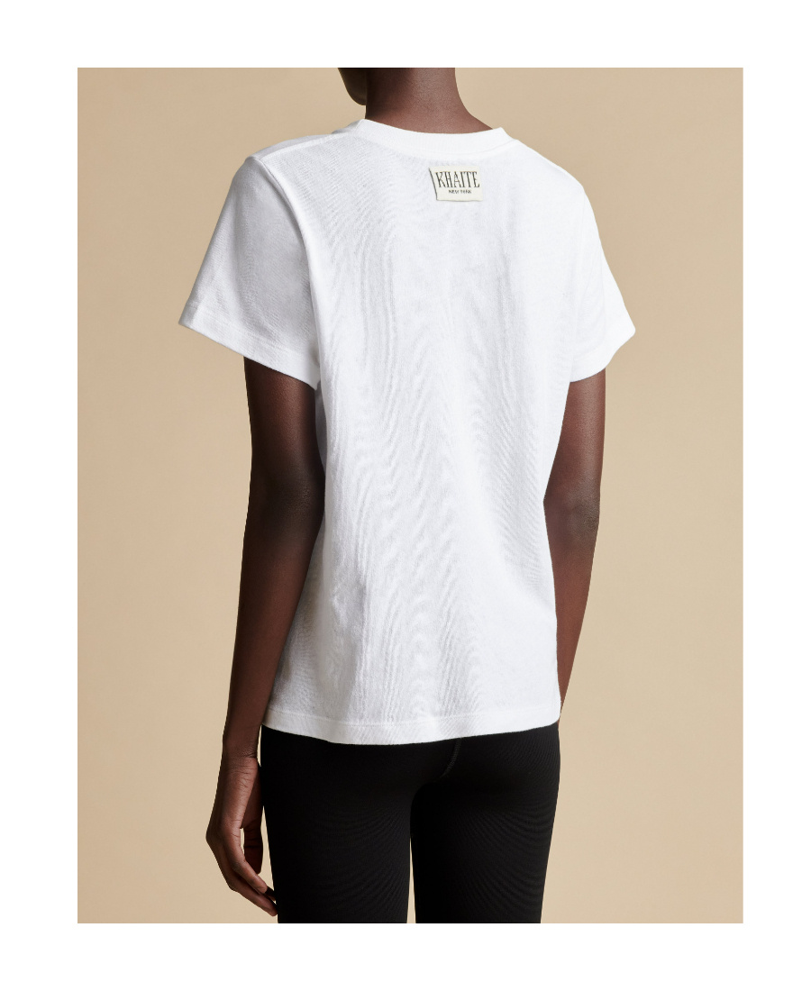 Shop Khaite The Emmylou Cotton T-shirt In White