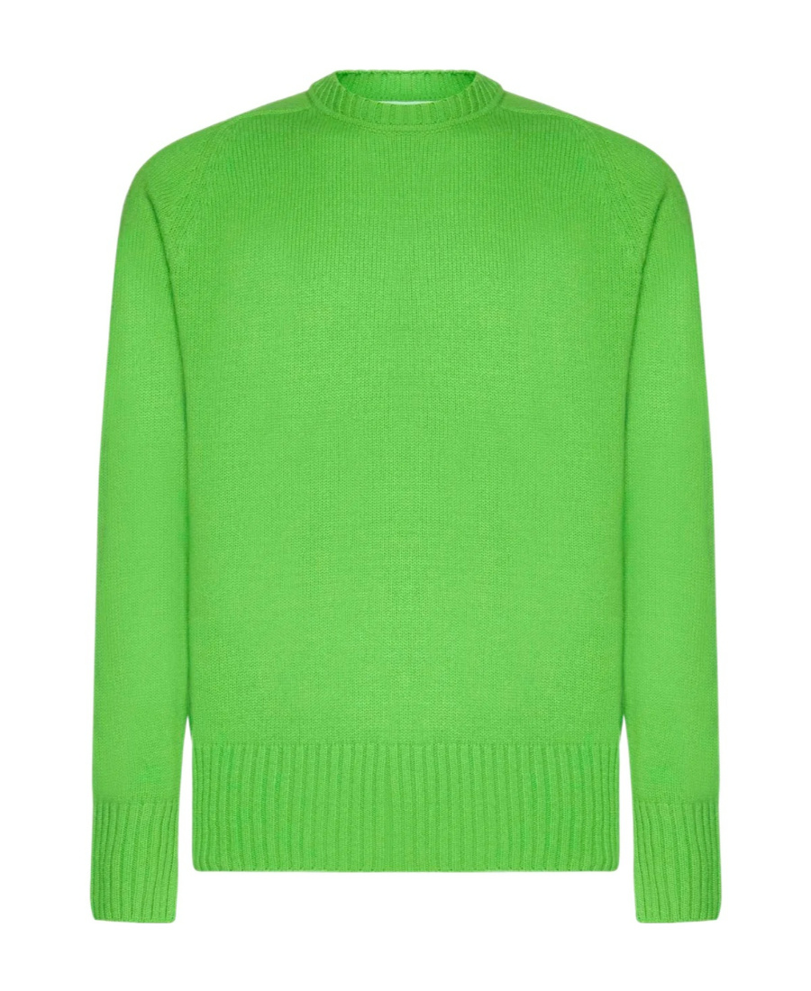 Ami Alexandre Mattiussi Crew-neck Long-sleeve Jumper In Green