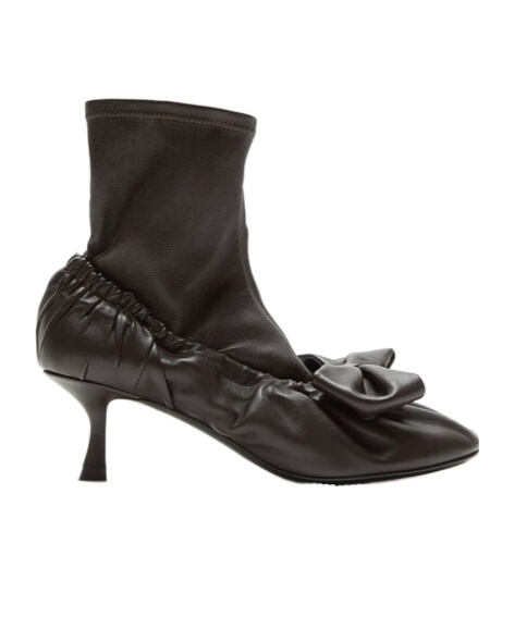 Acne Studios Leather Heel Shoes In Black