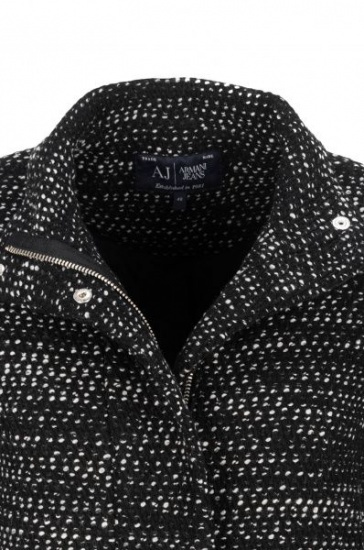 Armani Jeans Long-sleeved Coat In Black