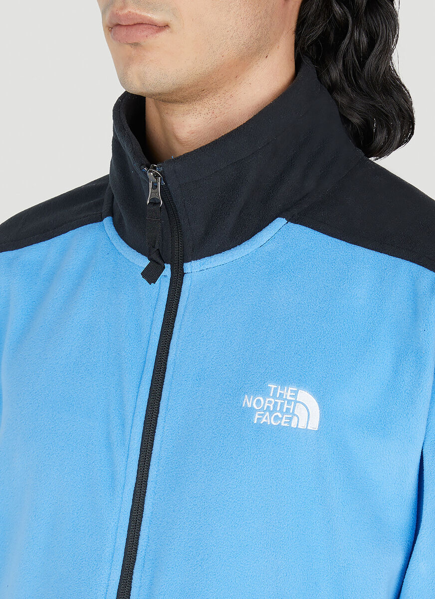 The North Face Colour-block Zip-up Sweatshirt In Blue