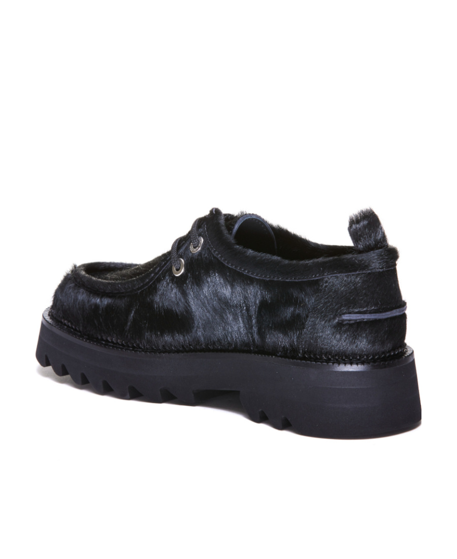 Ami Alexandre Mattiussi Shark-sole Derby Lace-up Shoes In Black