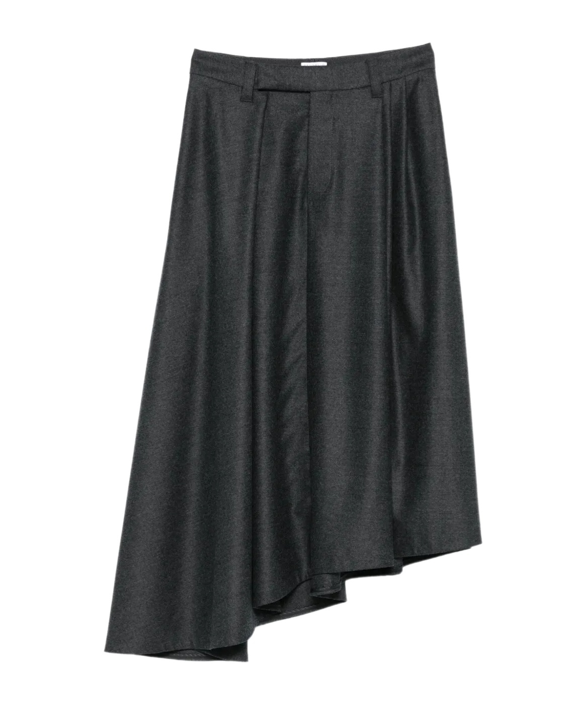 Brunello Cucinelli Pleated Asymmetric Skirt In Gray