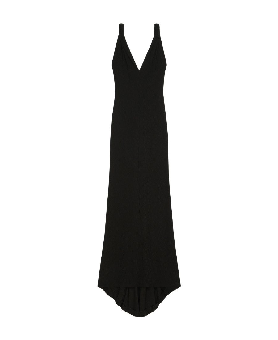 GIVENCHY DRESS WITH TWISTED STRAPS IN JERSEY WITH PEARLS AND CRYSTALS