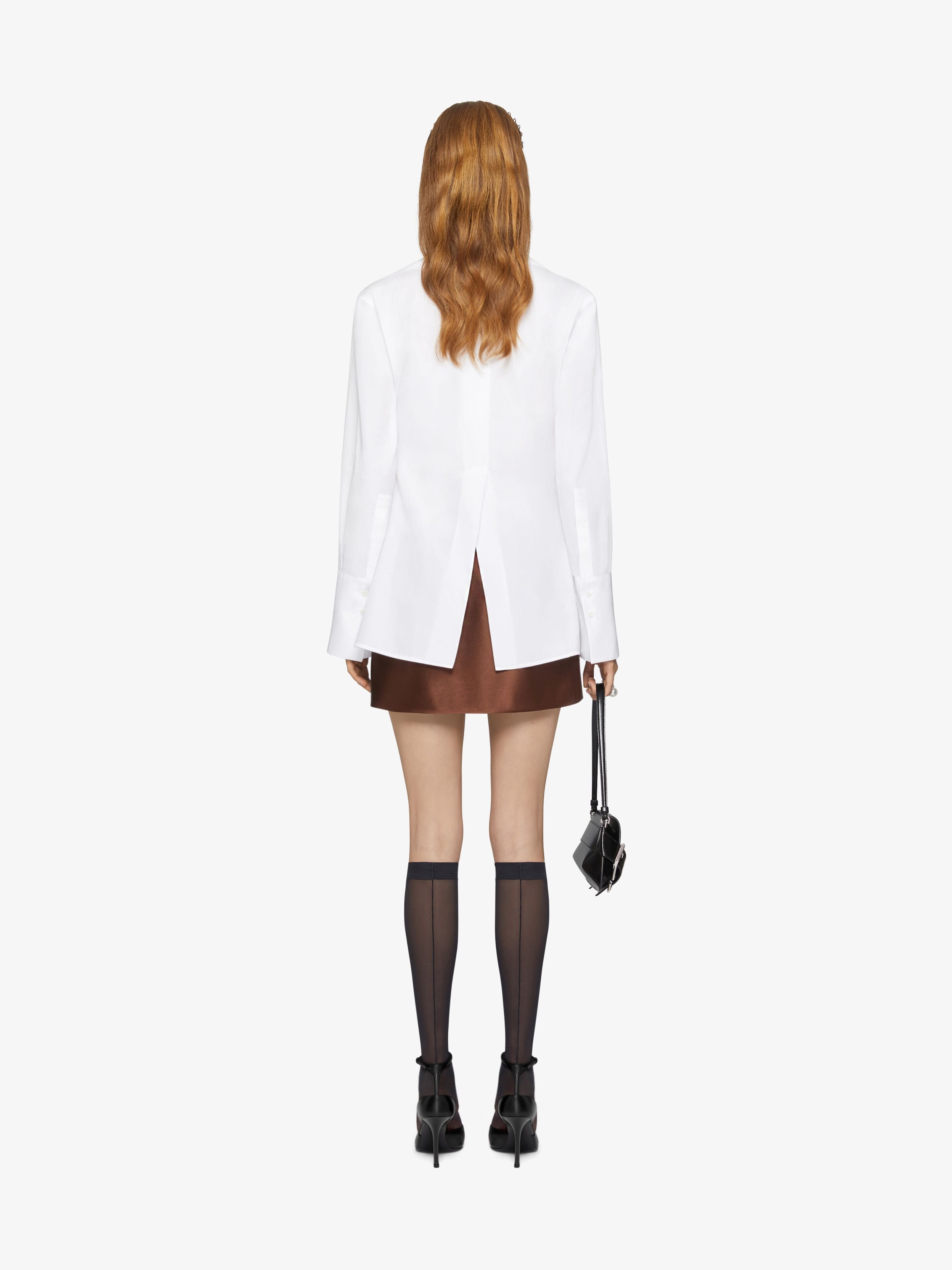 Givenchy Poplin Wrap Shirt In White