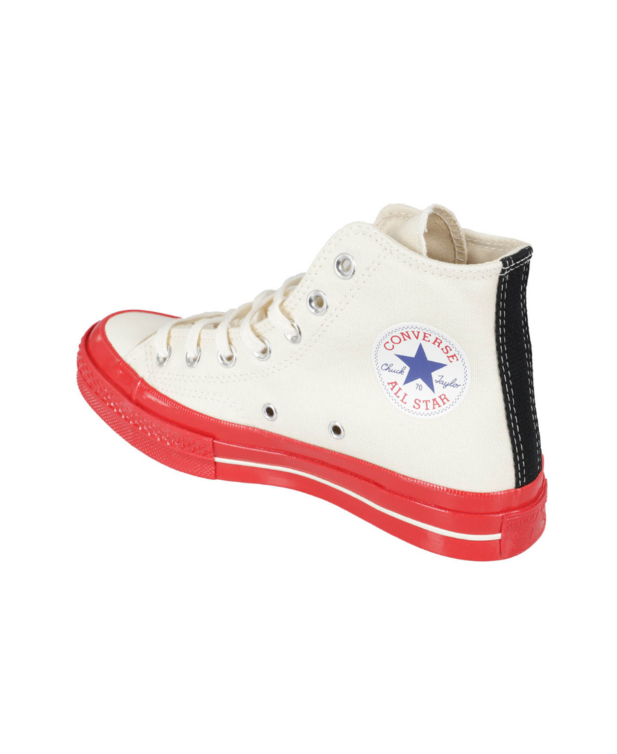 Comme Des Garçons Play Off-white Converse Edition Chuck 70 High-top Sneakers In White