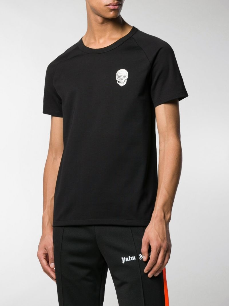 Alexander Mcqueen T-shirt With Round Neck And Short Sleeves In Black