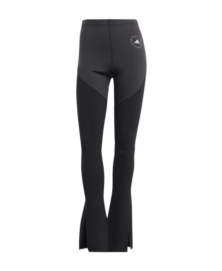 Shop Adidas By Stella Mccartney Logo-print High-waisted Leggings In Black