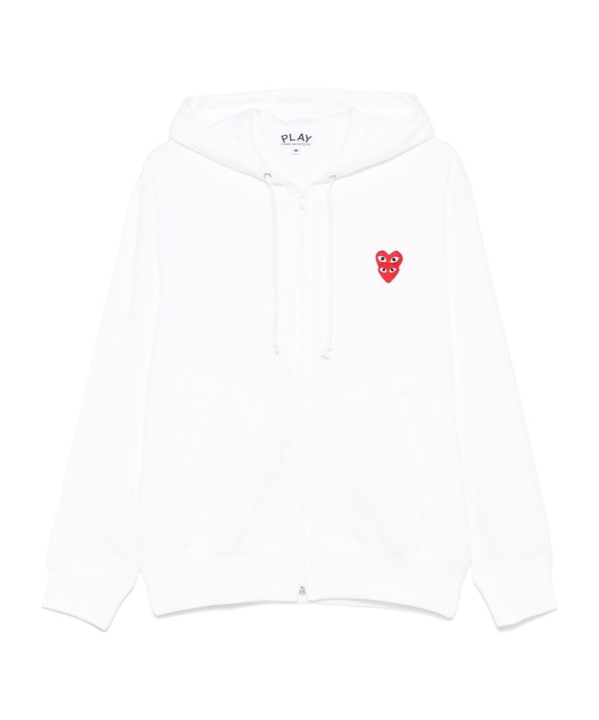 Comme Des Garçons Play Long-sleeved Sweater In White