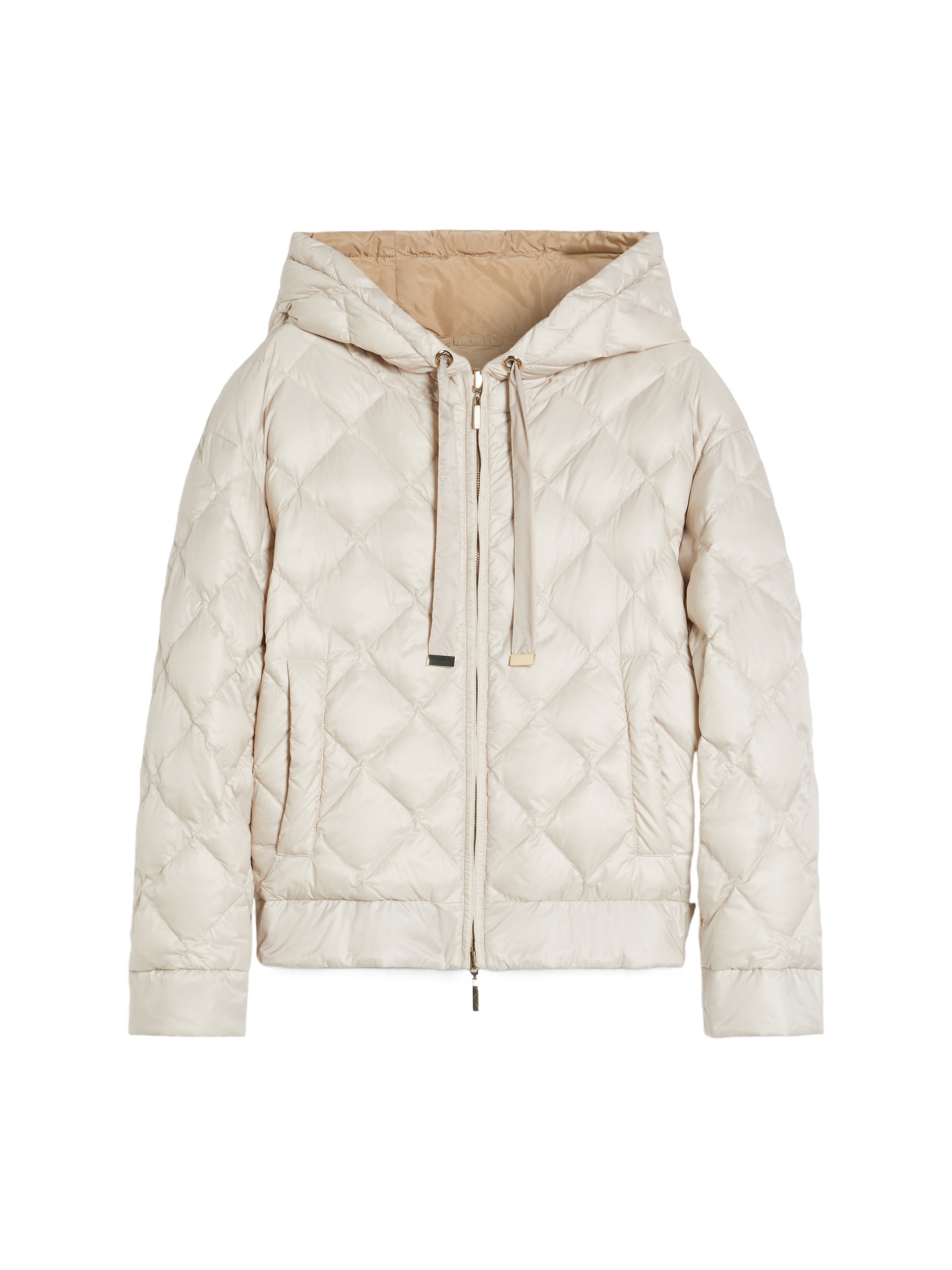 Max Mara Short Double-sided Down Jacket In White