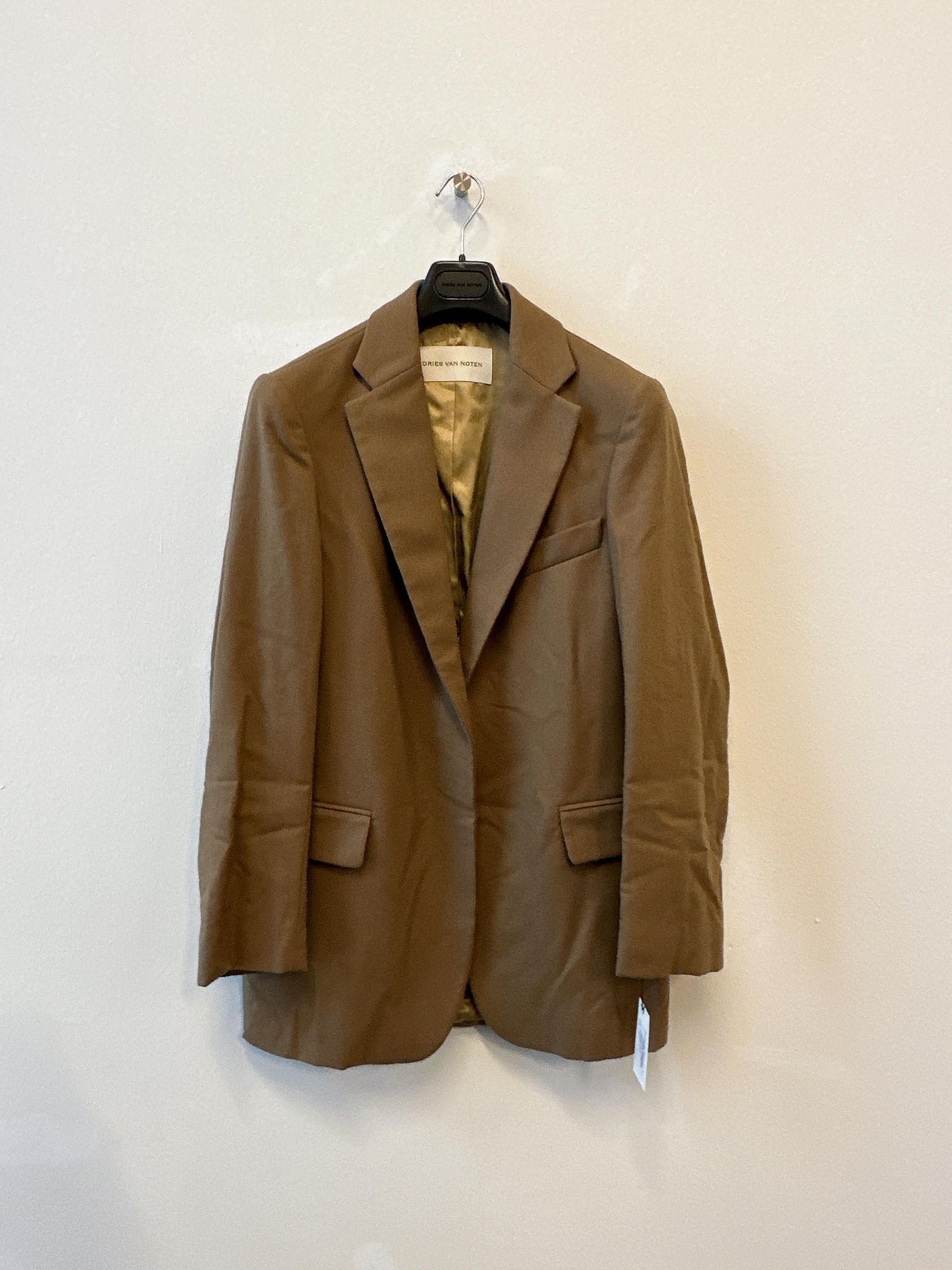 Dries Van Noten Long Sleeved Suit Jacket In Brown