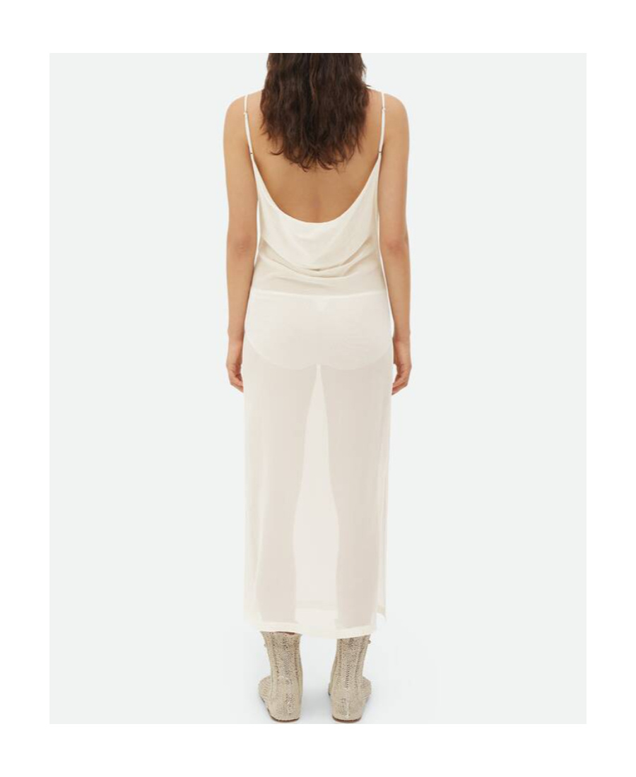 Bottega Veneta A Long, Transparent Dress In White