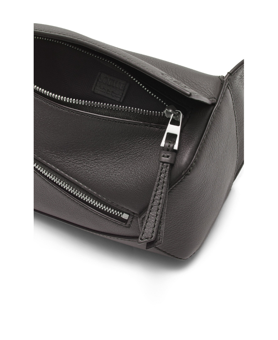 Loewe Small Leather Puzzle Belt Bag In Gray