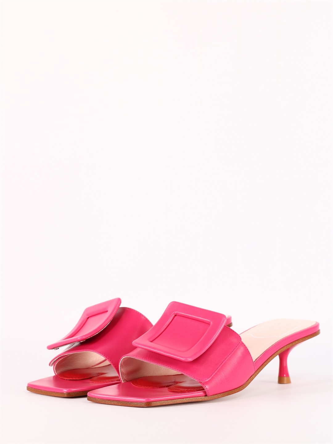 Roger Vivier Woman Sandals Fuchsia Size 5.5 Leather In Pink