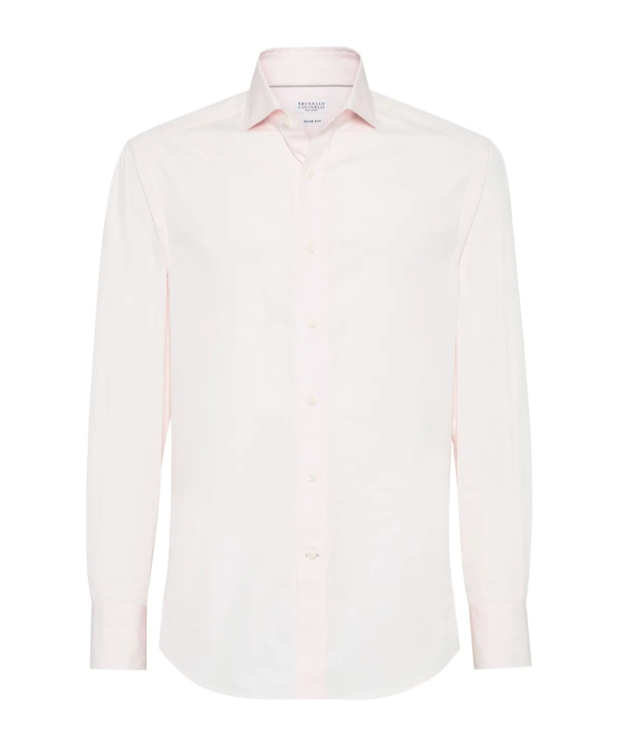 Brunello Cucinelli Buttoned-up Linen Shirt In Pale Pink