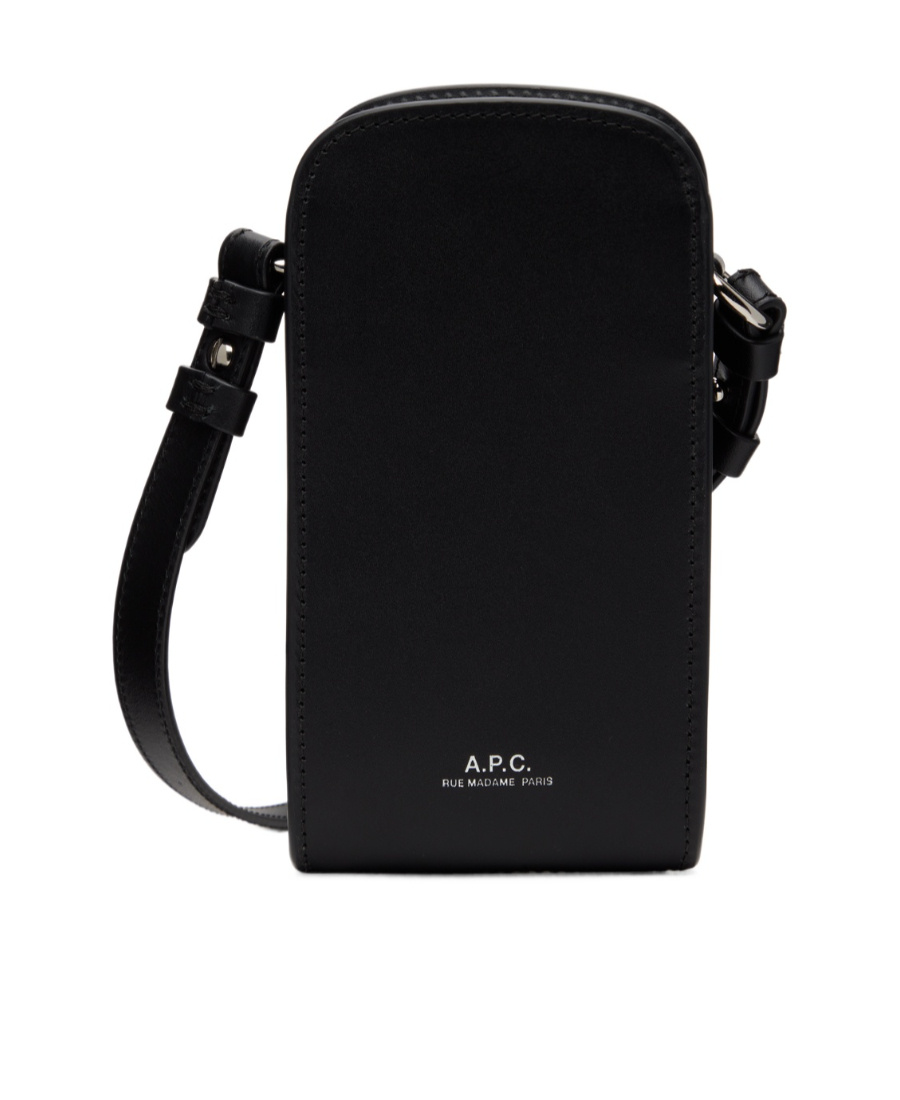 Apc James Leather Mini Bag In Black