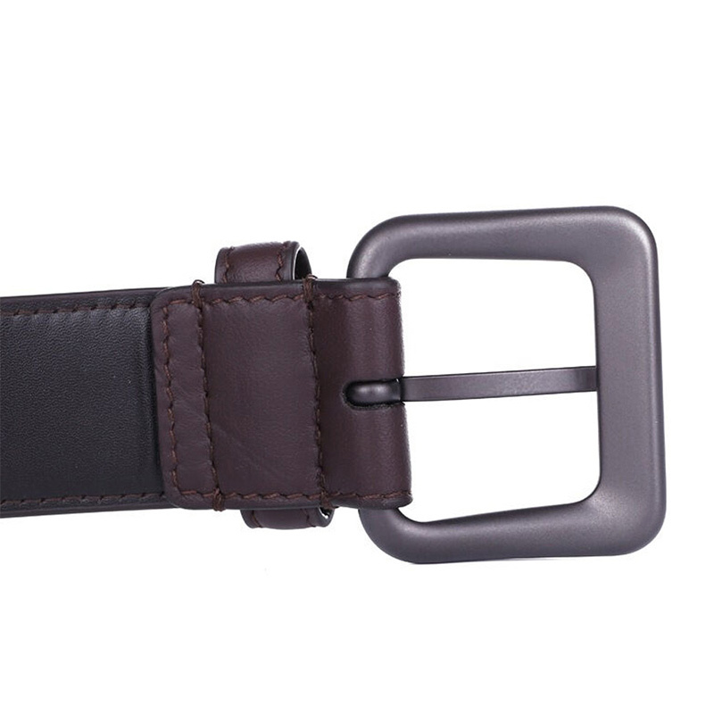 Bottega Veneta Knit Buckle Ring Hole Eye Belt In Black