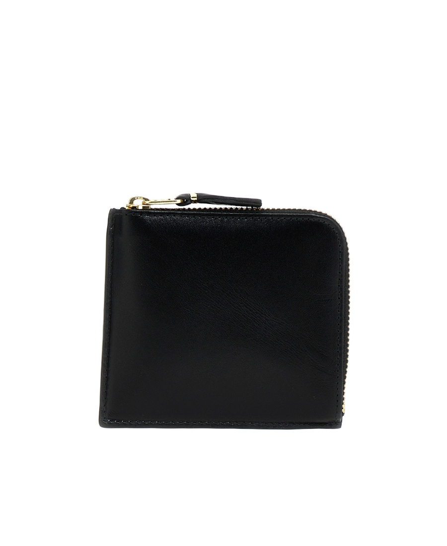 Comme Des Garçons Logo Wallet In Black