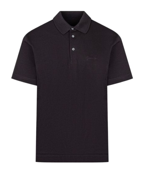 Givenchy Polo With Monogram Embroidery In Black