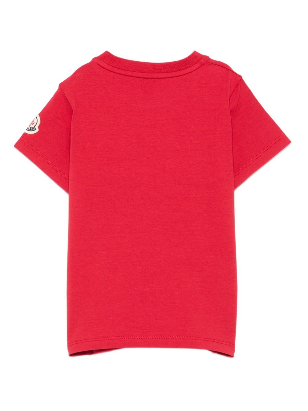 Moncler Short-sleeved T-shirt In Red