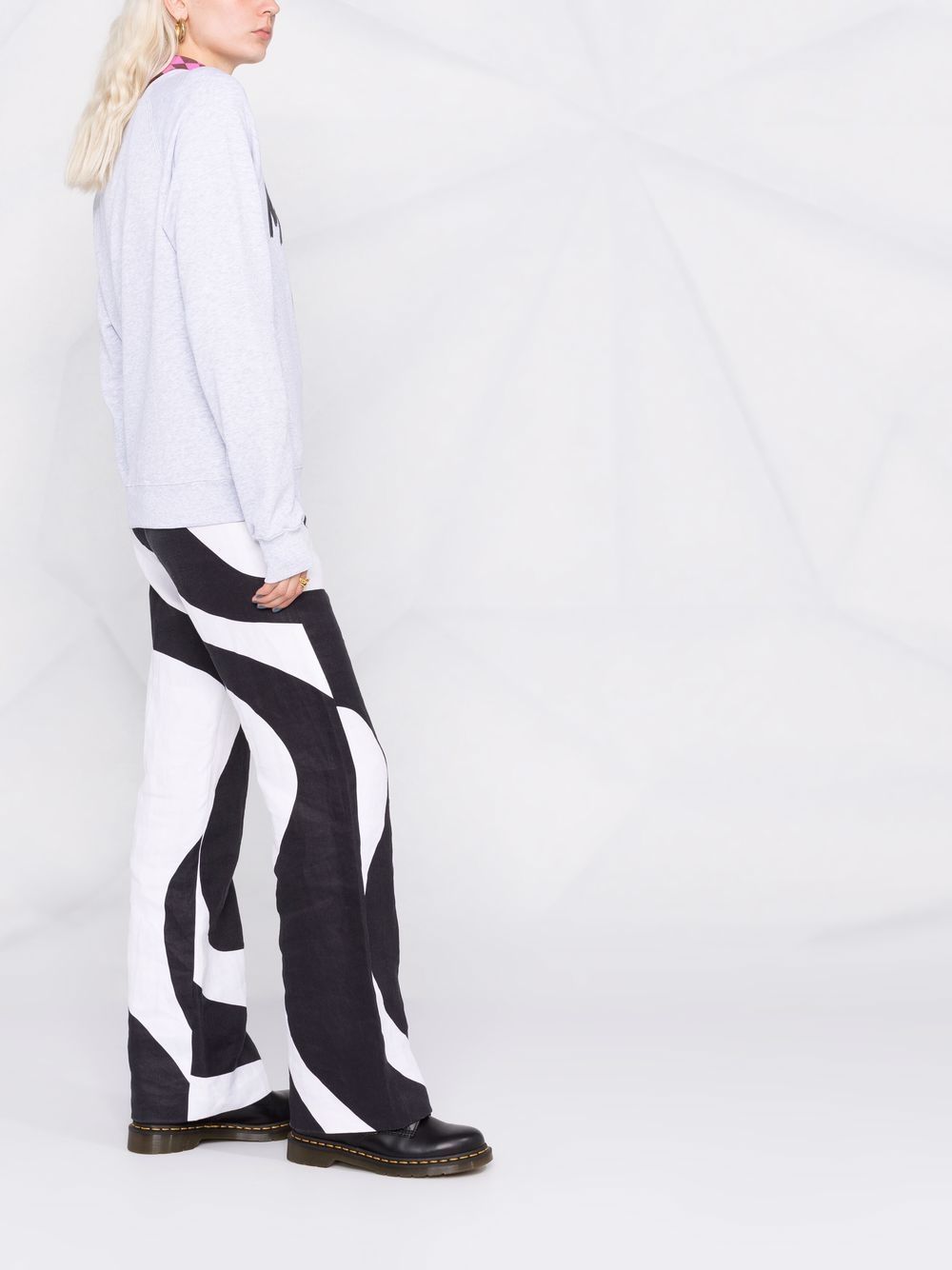 Msgm Logo Printed Crewneck Sweatshirt In White
