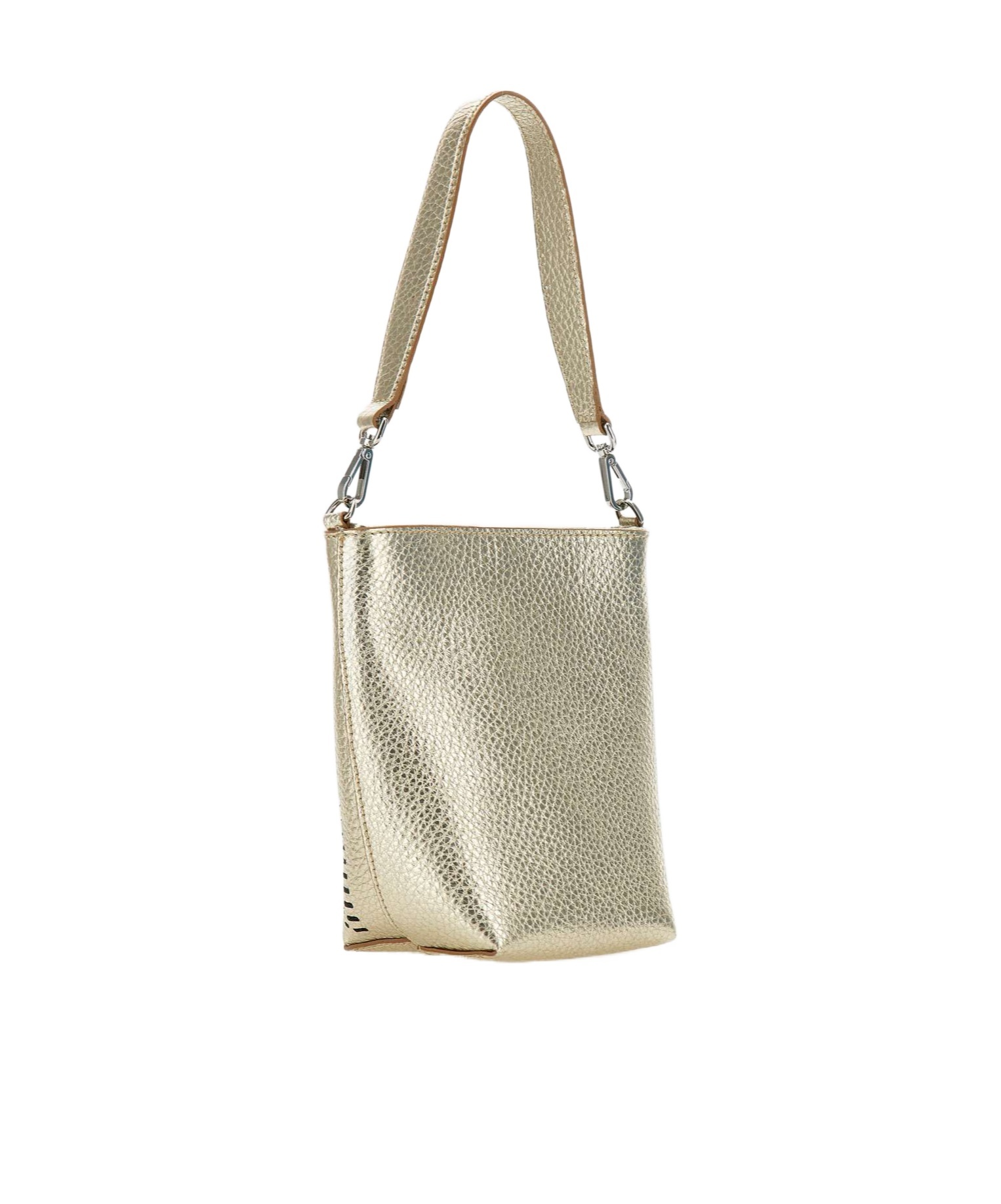 Gianni Chiarini Metallic Tote Bag In Nude