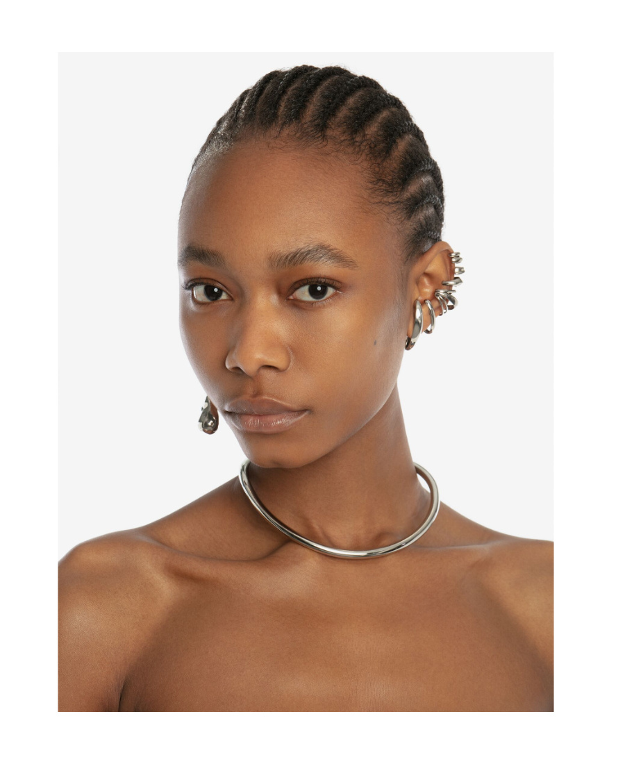 Alexander Mcqueen Tubular Collar In White