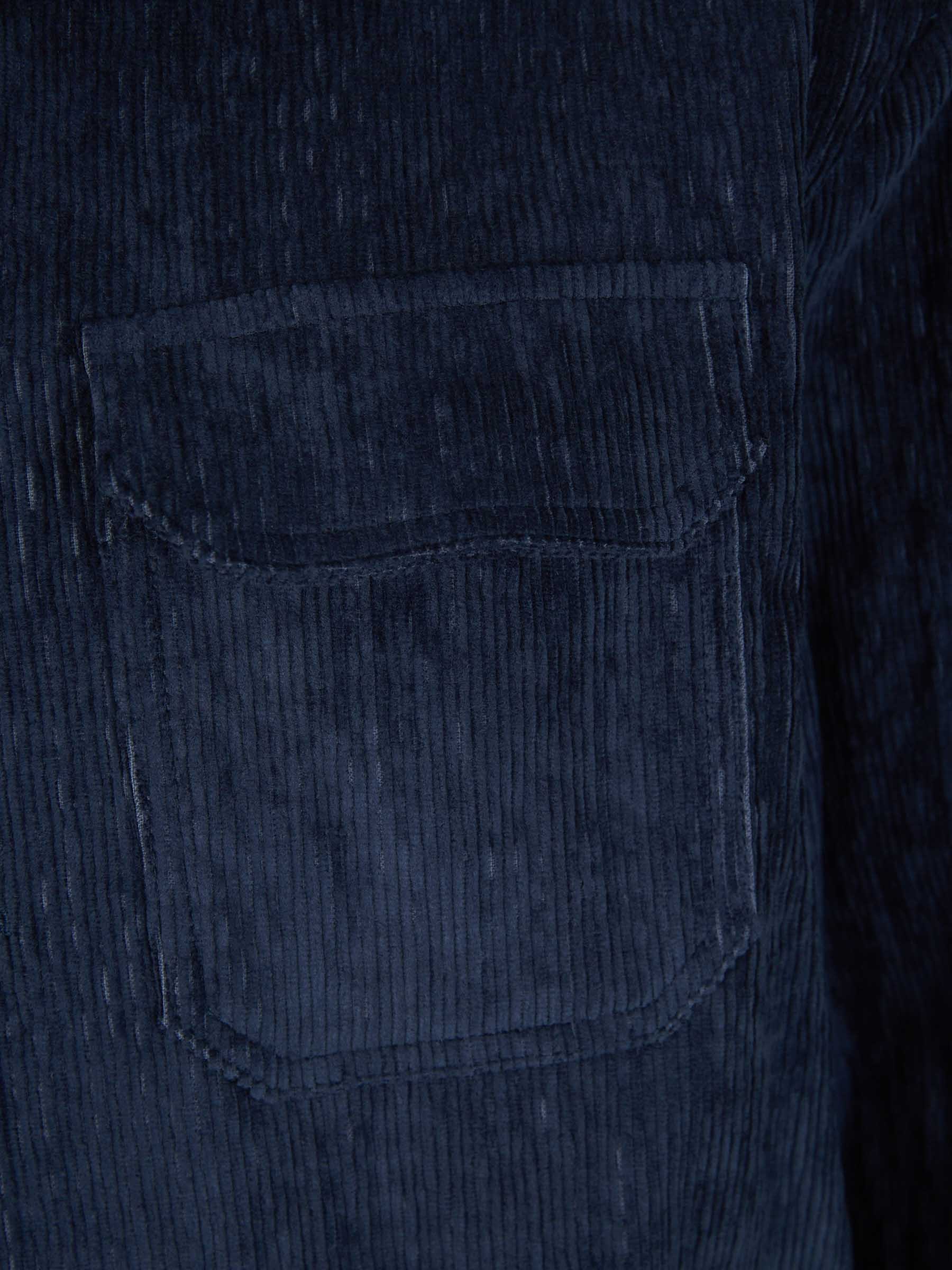 Lardini Corduroy Button Overshirt In Black