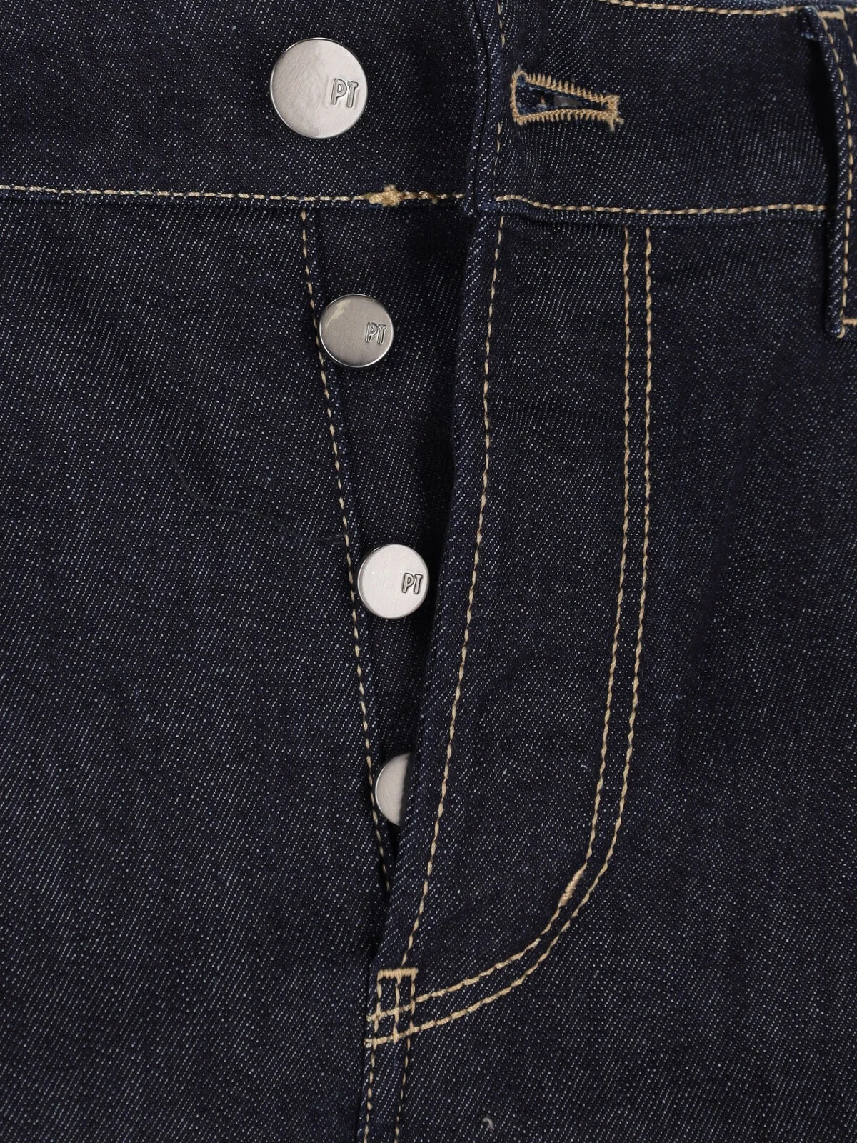 Pt01 Button Fly Jeans In Black