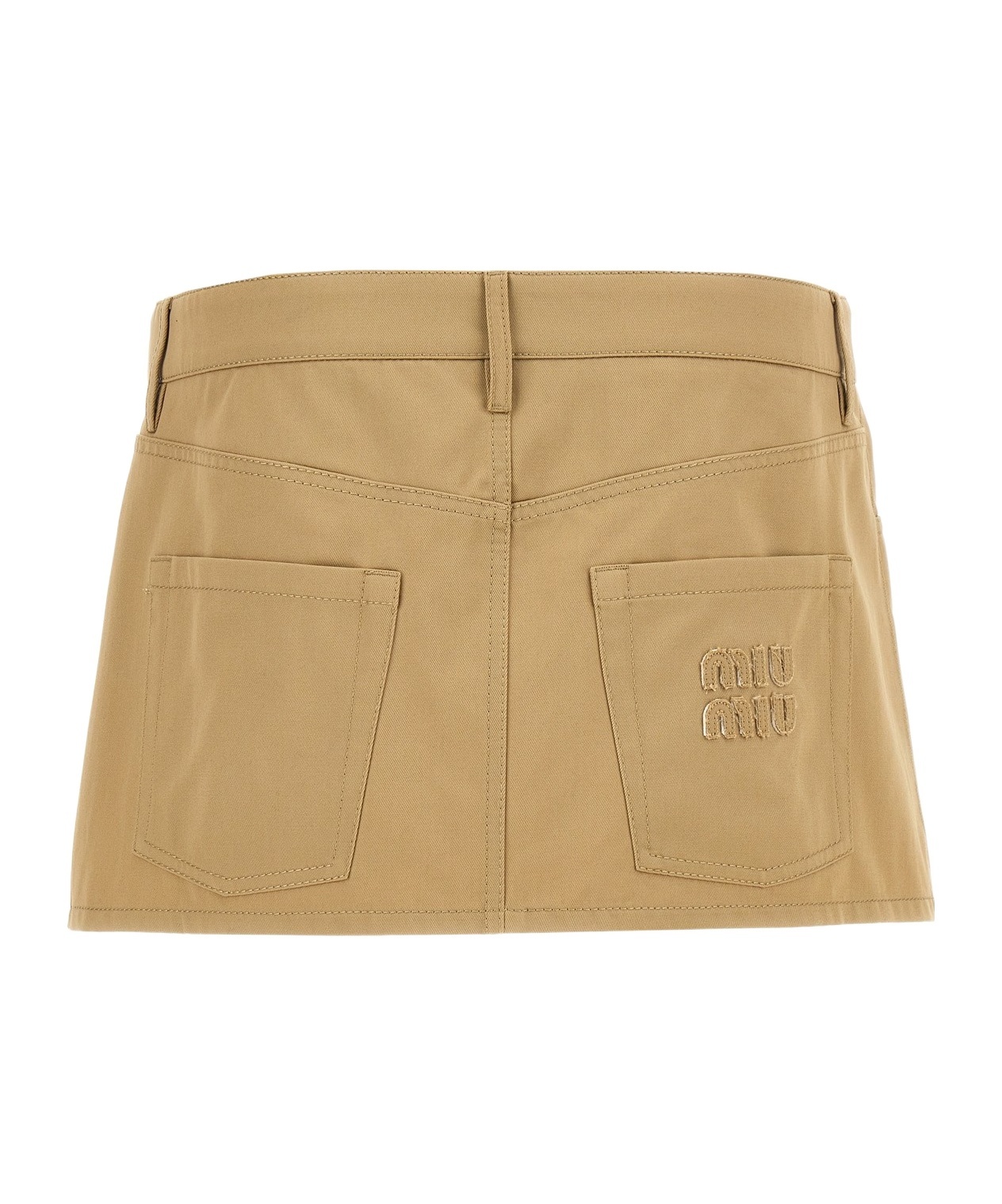 Miu Miu Women Chinos Skirts In Nude