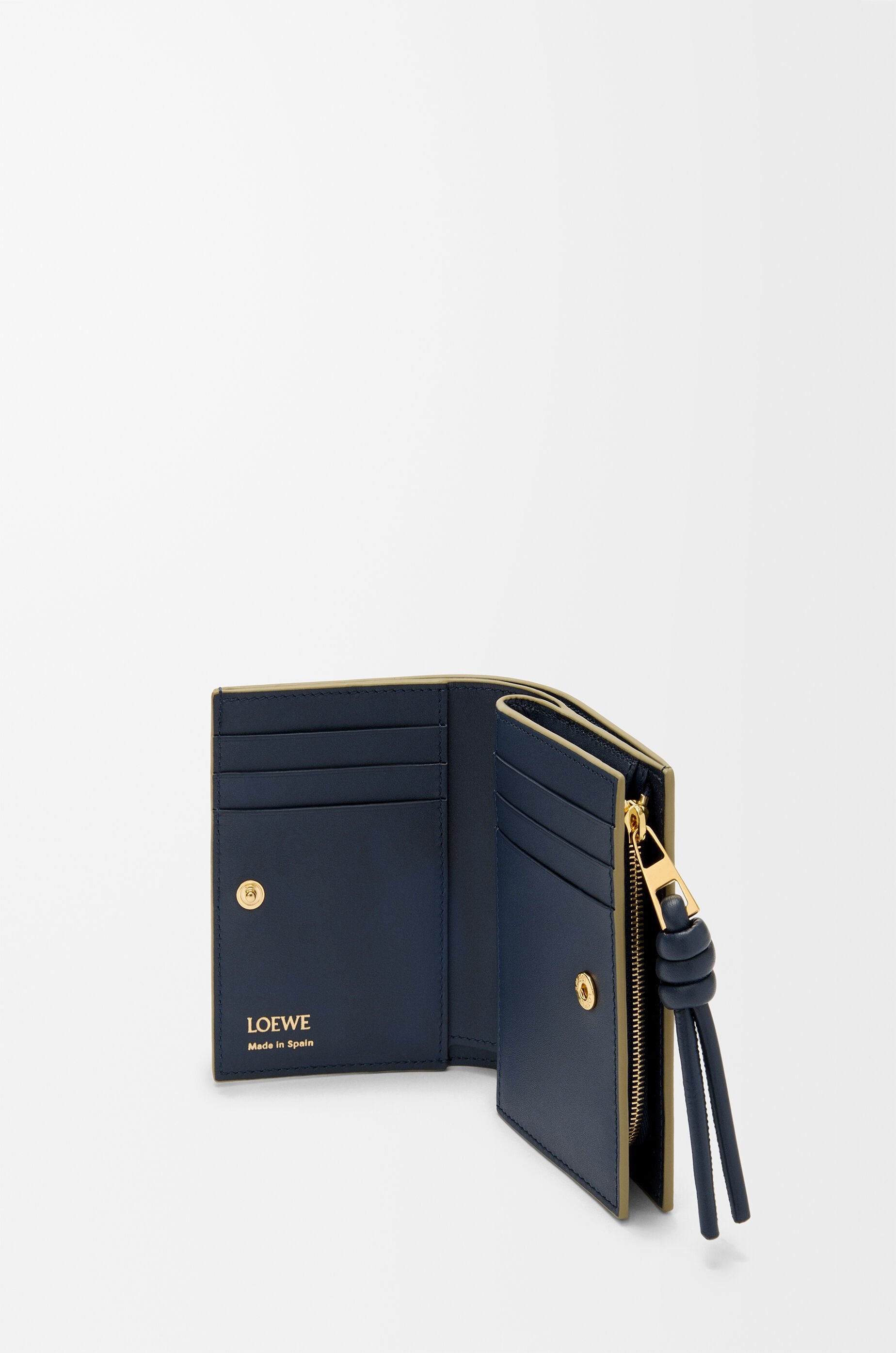 Loewe Knot Compact Wallet In Shiny Nappa Calfskin