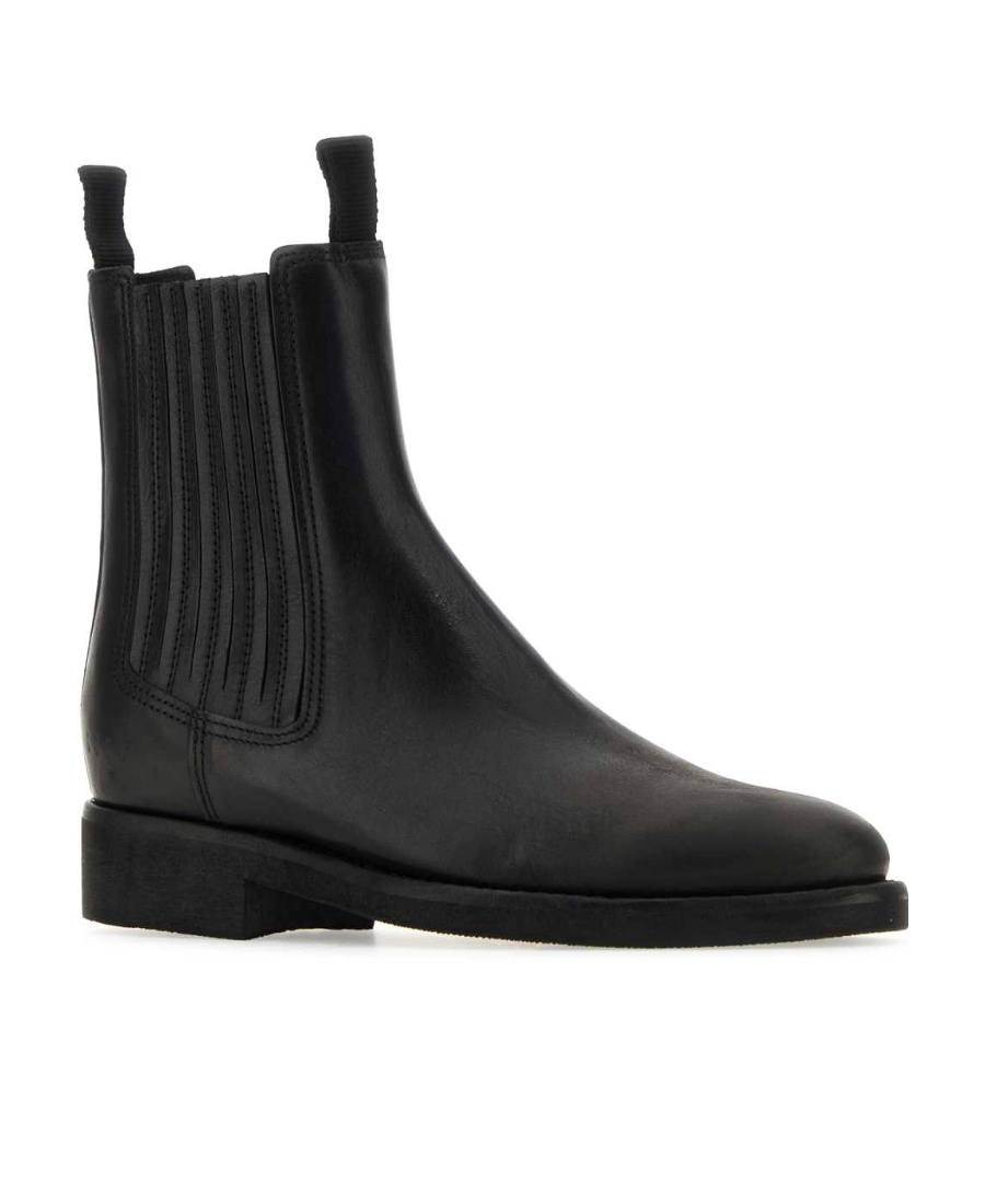 Golden Goose Streamlined Leather Chelsea Ankle Boots In Black