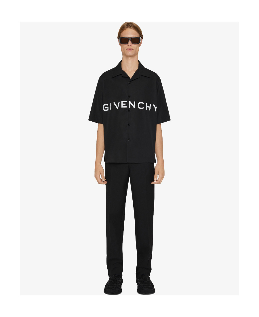 Givenchy Tailored Wool-mohair Blend Trousers In Black