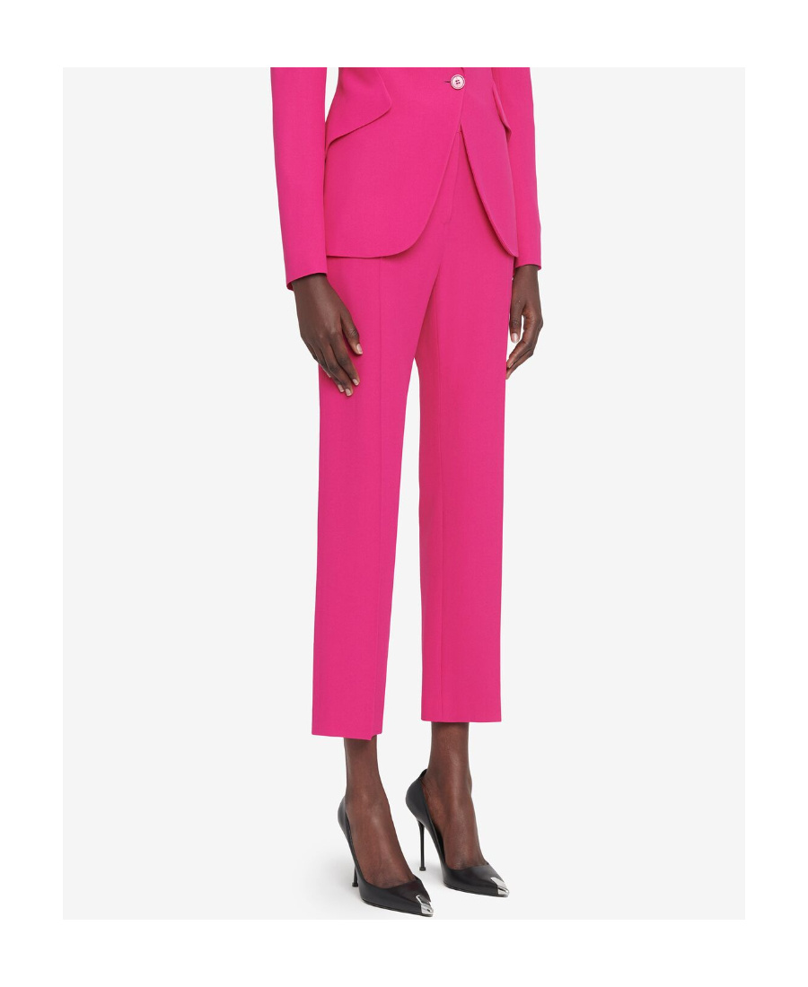 Alexander Mcqueen Cropped Tailored Trousers In Pink