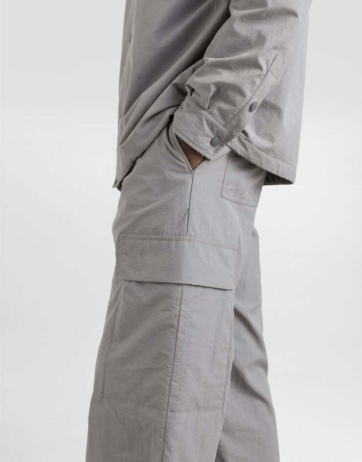 Dolce & Gabbana Technical Fabric Cargo Pants In Gray
