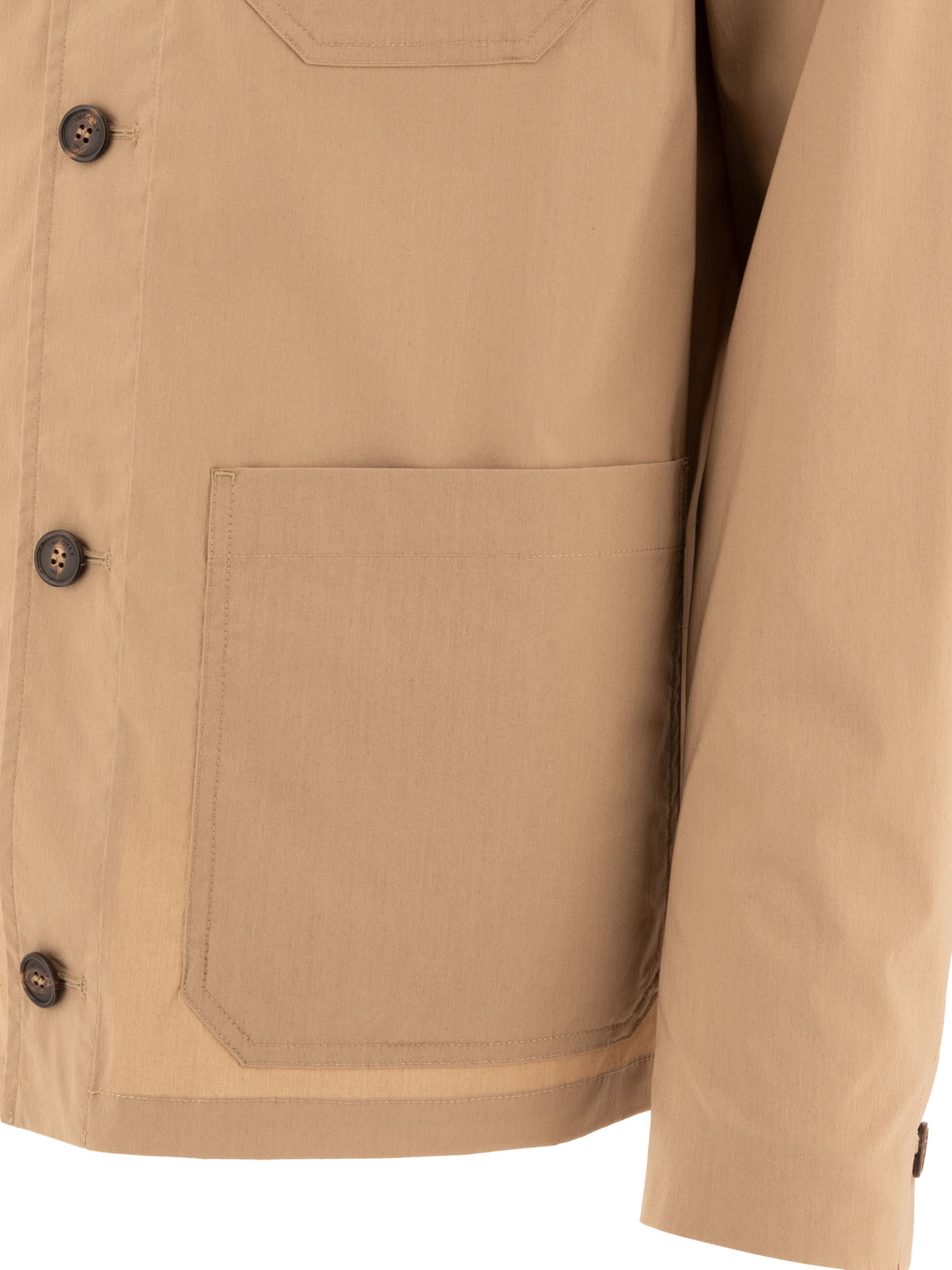 Incotex Long Sleeve Chest Pocket Front Pockets Jacket In Nude