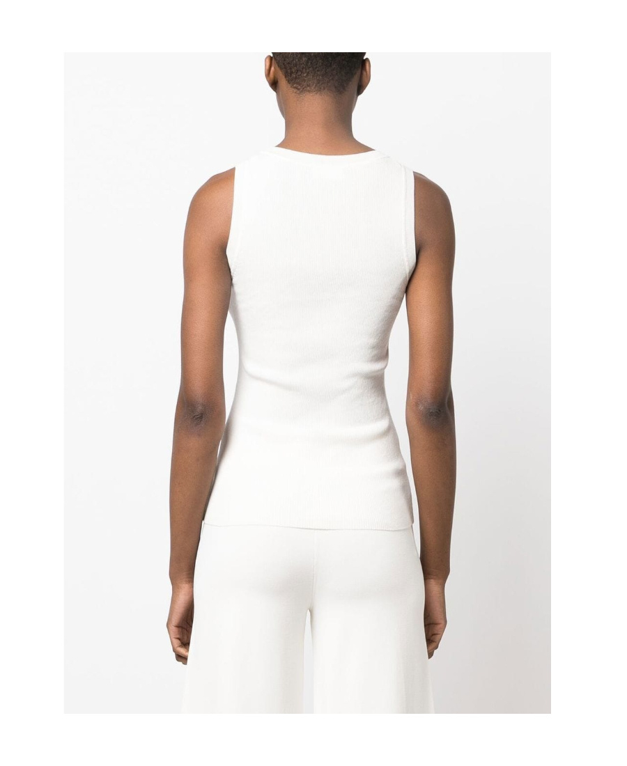 P.a.r.o.s.h U-neck Sleeveless Top In White