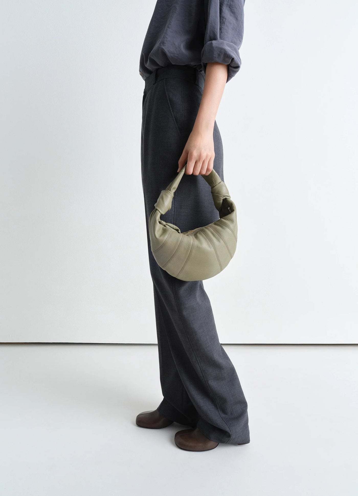 Lemaire Mini Fortune Croissant Shoulder Bag In Nude