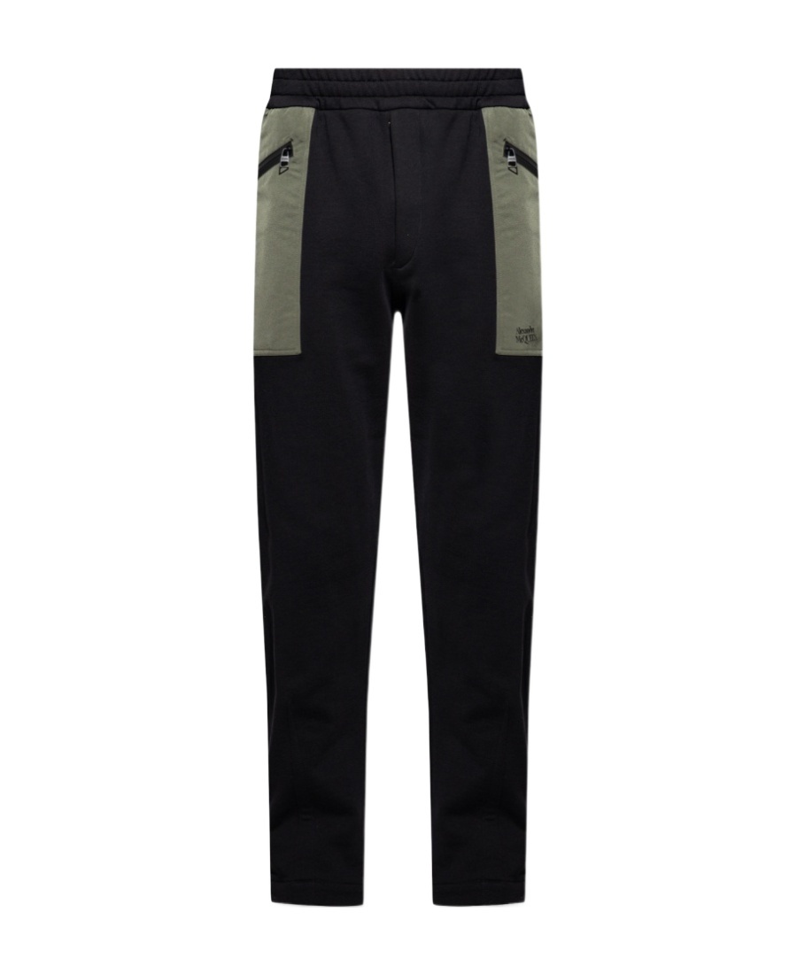 Alexander Mcqueen Logo-print Straight-leg Track Pants In Black