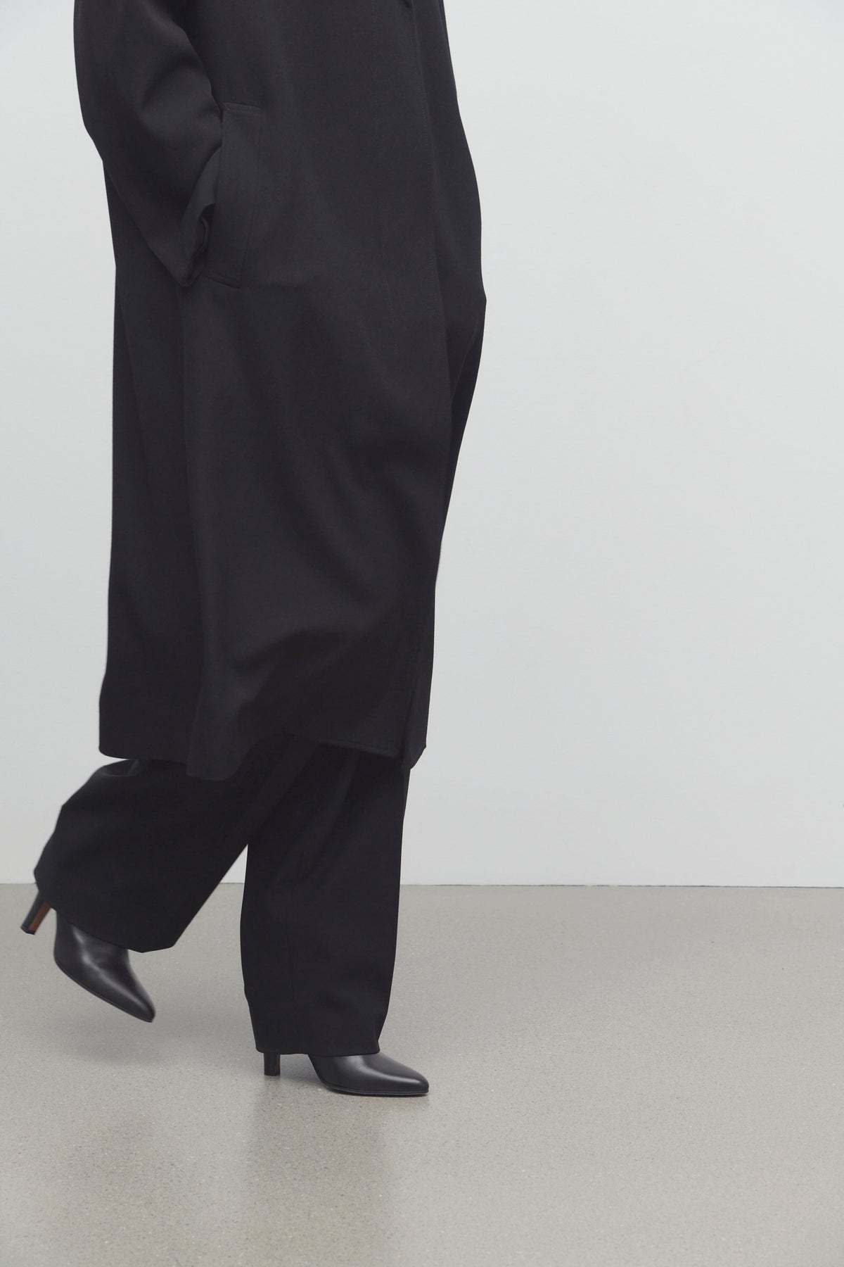 The Row Pointed Short Boots In Black