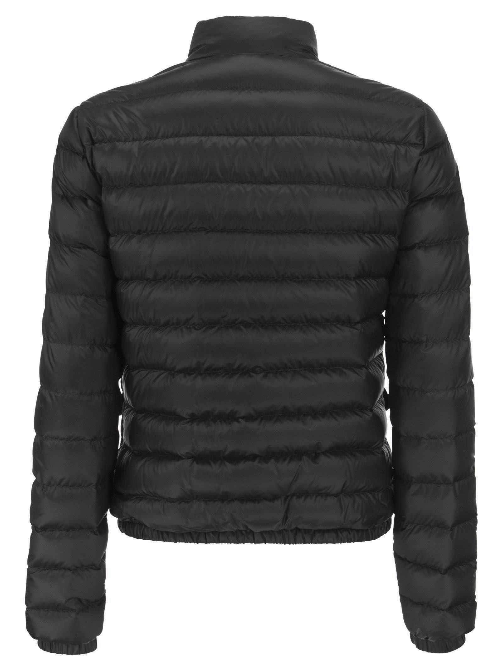 Moncler Lans Short Down Jacket In Black