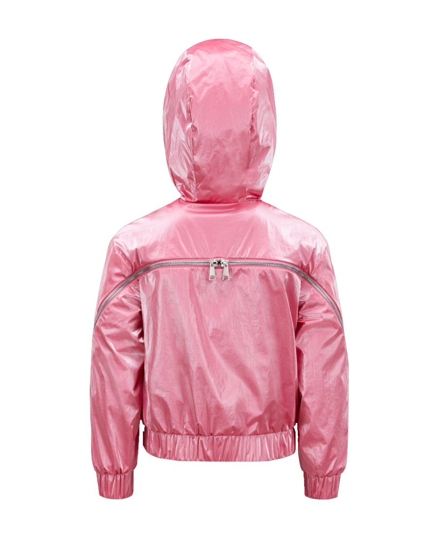 Moncler Logo-patch Jacket In Pink