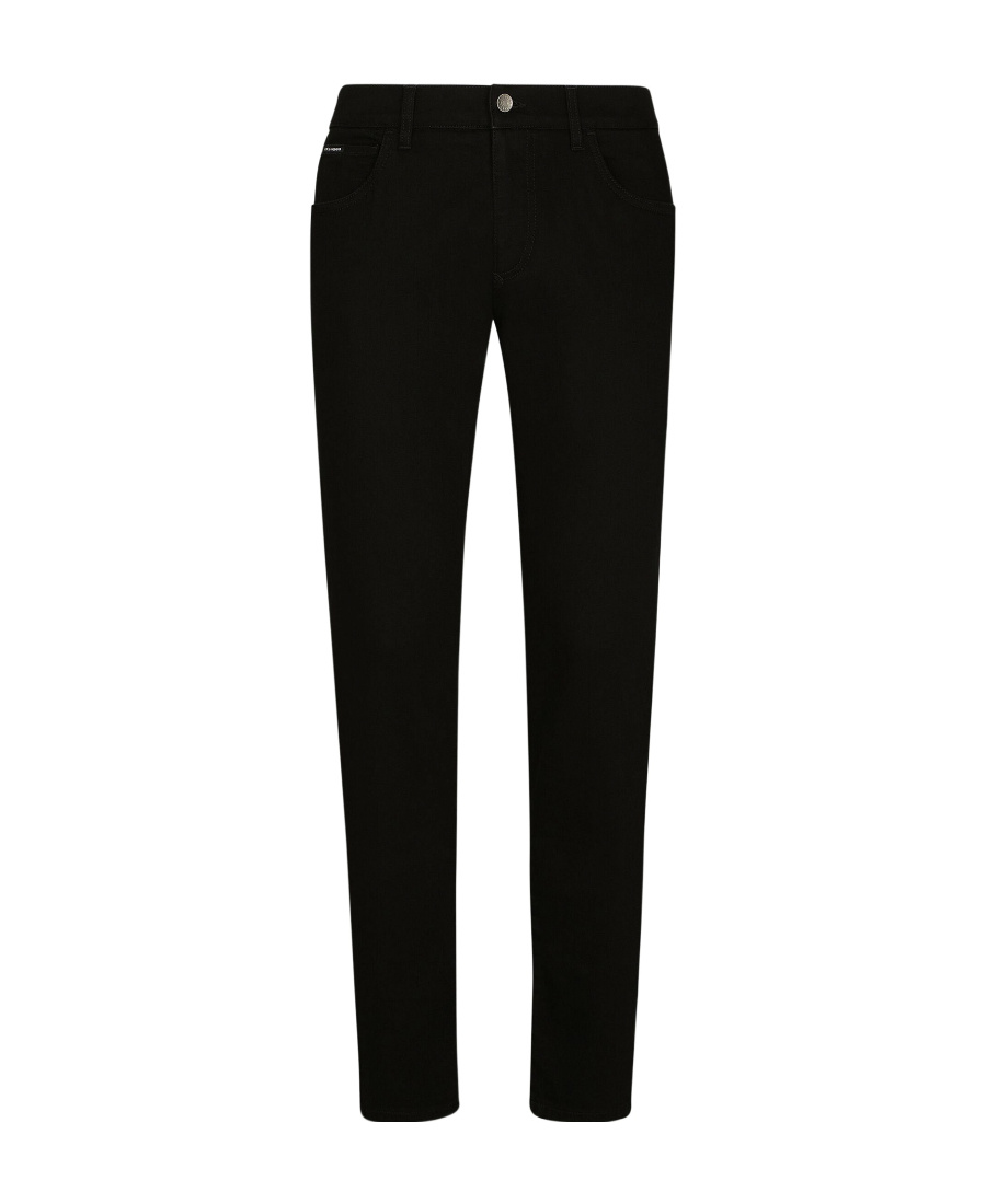 Dolce & Gabbana High-rise Straight-leg Jeans In Black