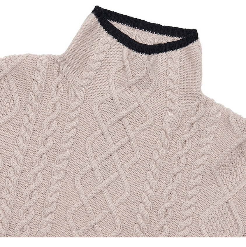 Max Mara High-necked Long-sleeved Sweater In Nude