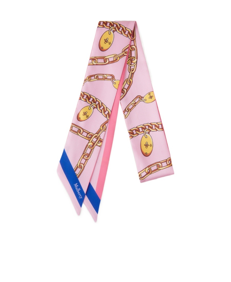 Mulberry Graphic-print Scarf In Pink