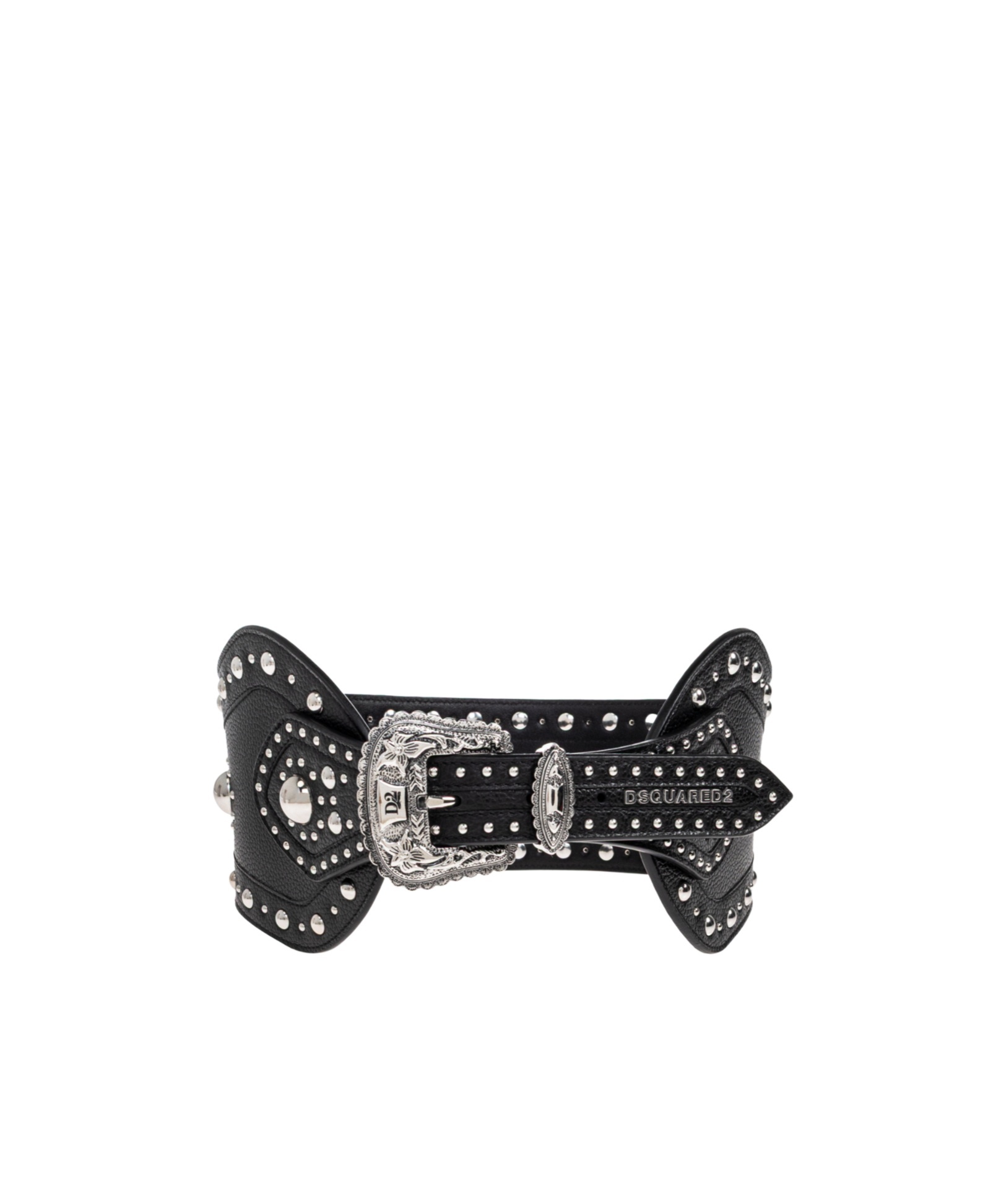 Dsquared2 Studded Leather Belt In Black