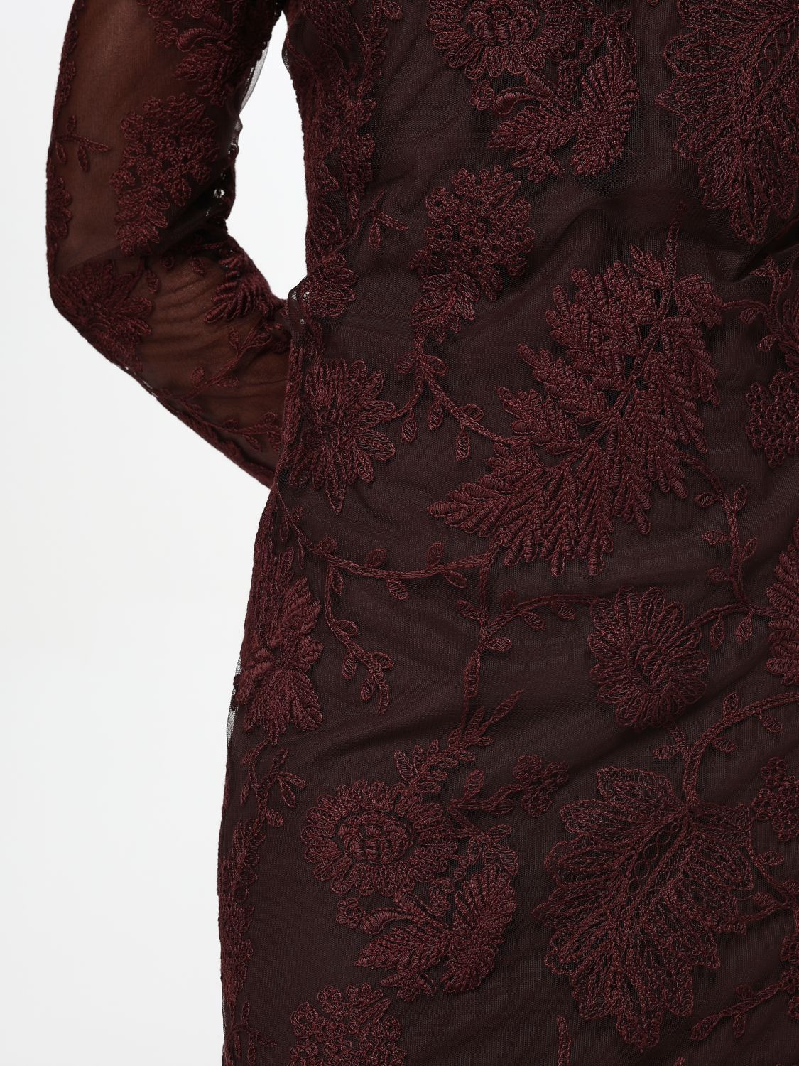 Ermanno Scervino Long-sleeved Lace Dress In Black