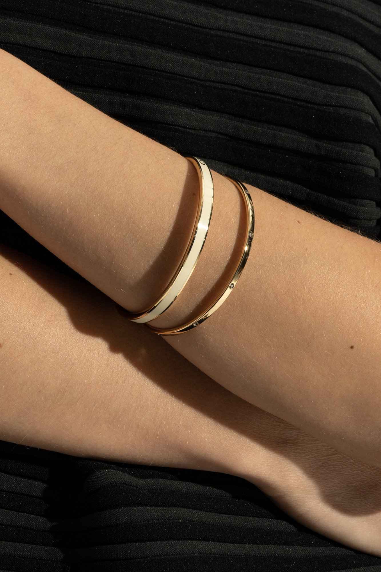 COACH CRYSTAL-EMBELLISHED BRACELETS (SET OF TWO)