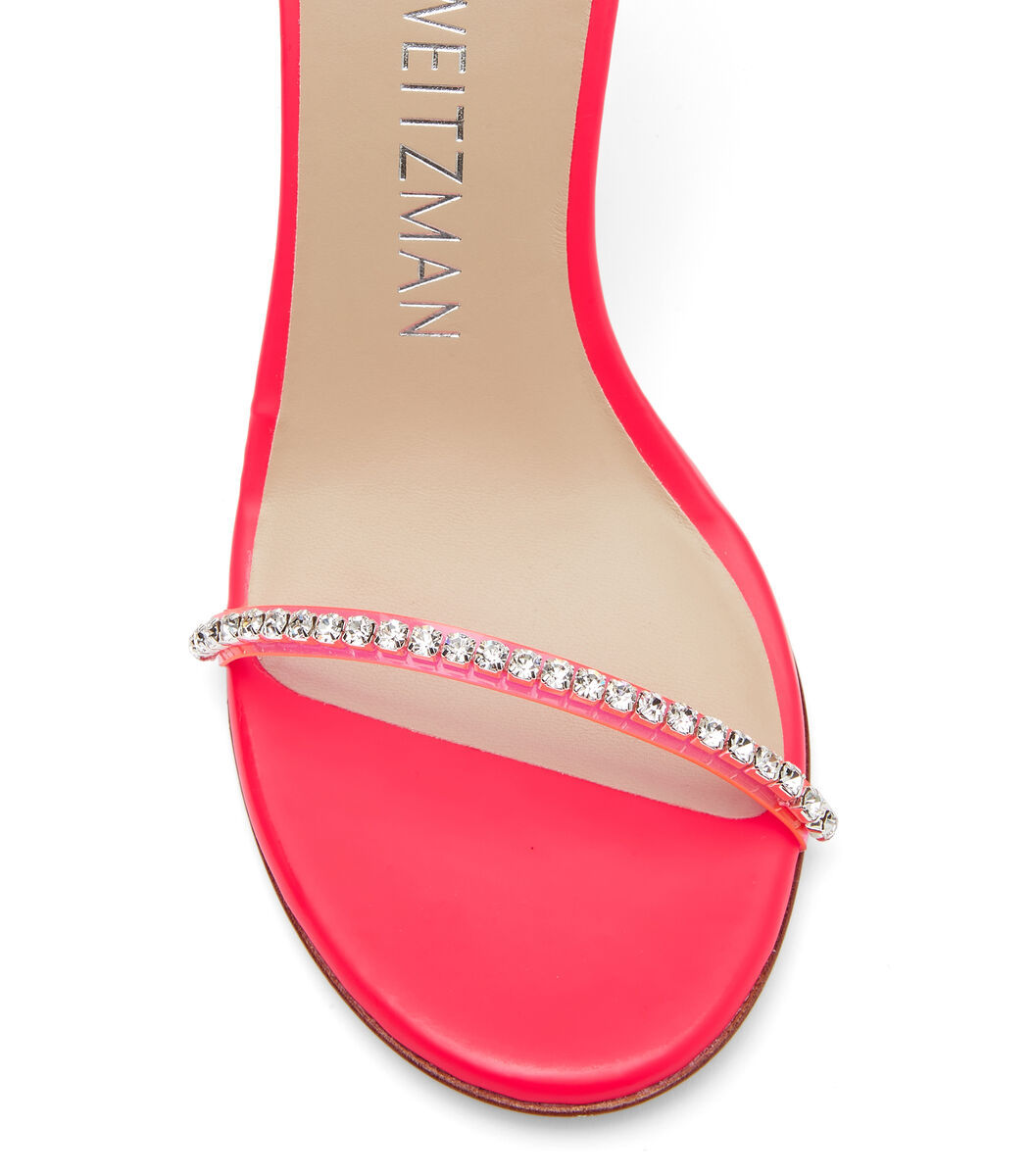 Stuart Weitzman Crystal-embellished 120mm Heel Sandals In Red