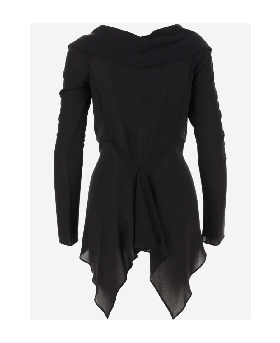 Stella Mccartney Asymmetric Buttoned Shirt In Black